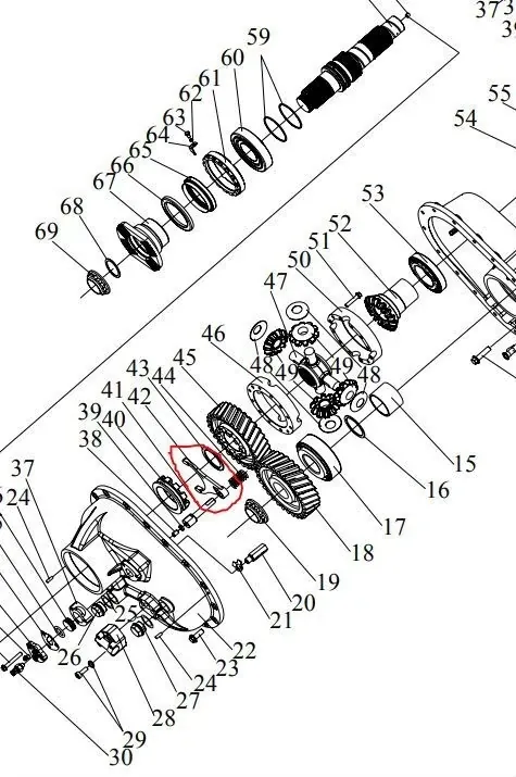 Вилка переключения блокировки межосевого дифференциала (с 2011) J5, J6, 4250